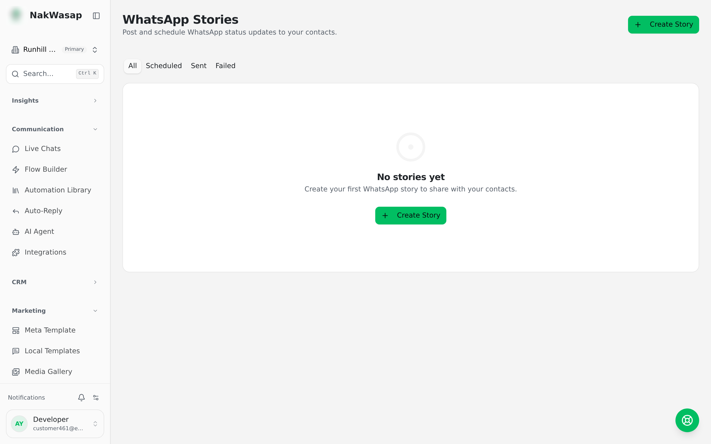 Text story composer with colour and font pickers plus preview